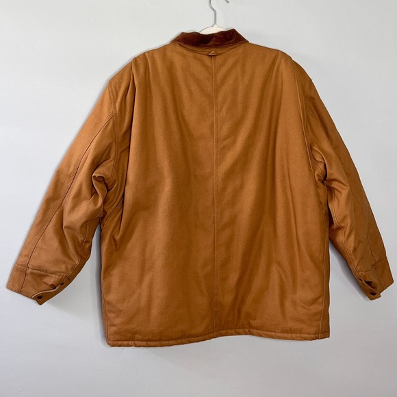 Big Smith Mens 2X Workwear Jacket Brown Chore Coat Corduroy Collar ThInsulated - Picture 6 of 16